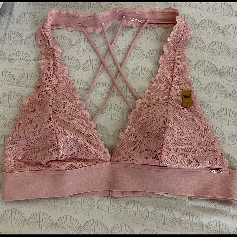 PINK Victoria’s Secret Lace Halter Bralette